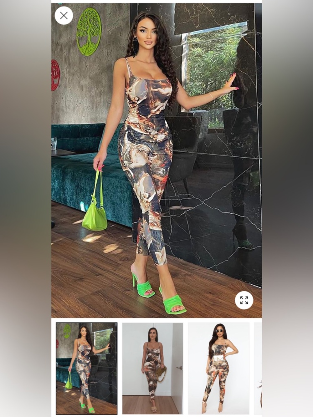 Abstract Print Body Suit
